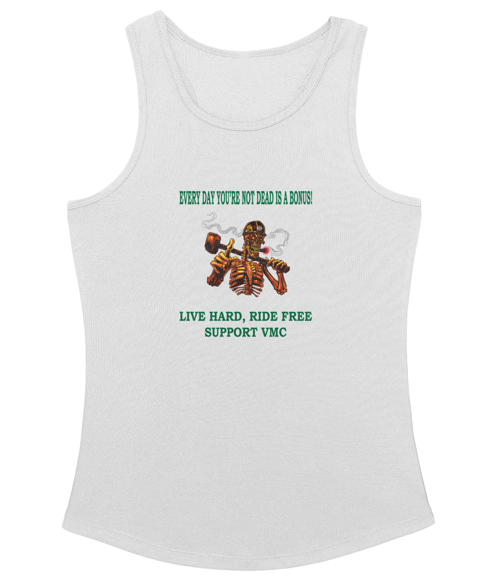 Dames Cool sleeveless ride-free-skull