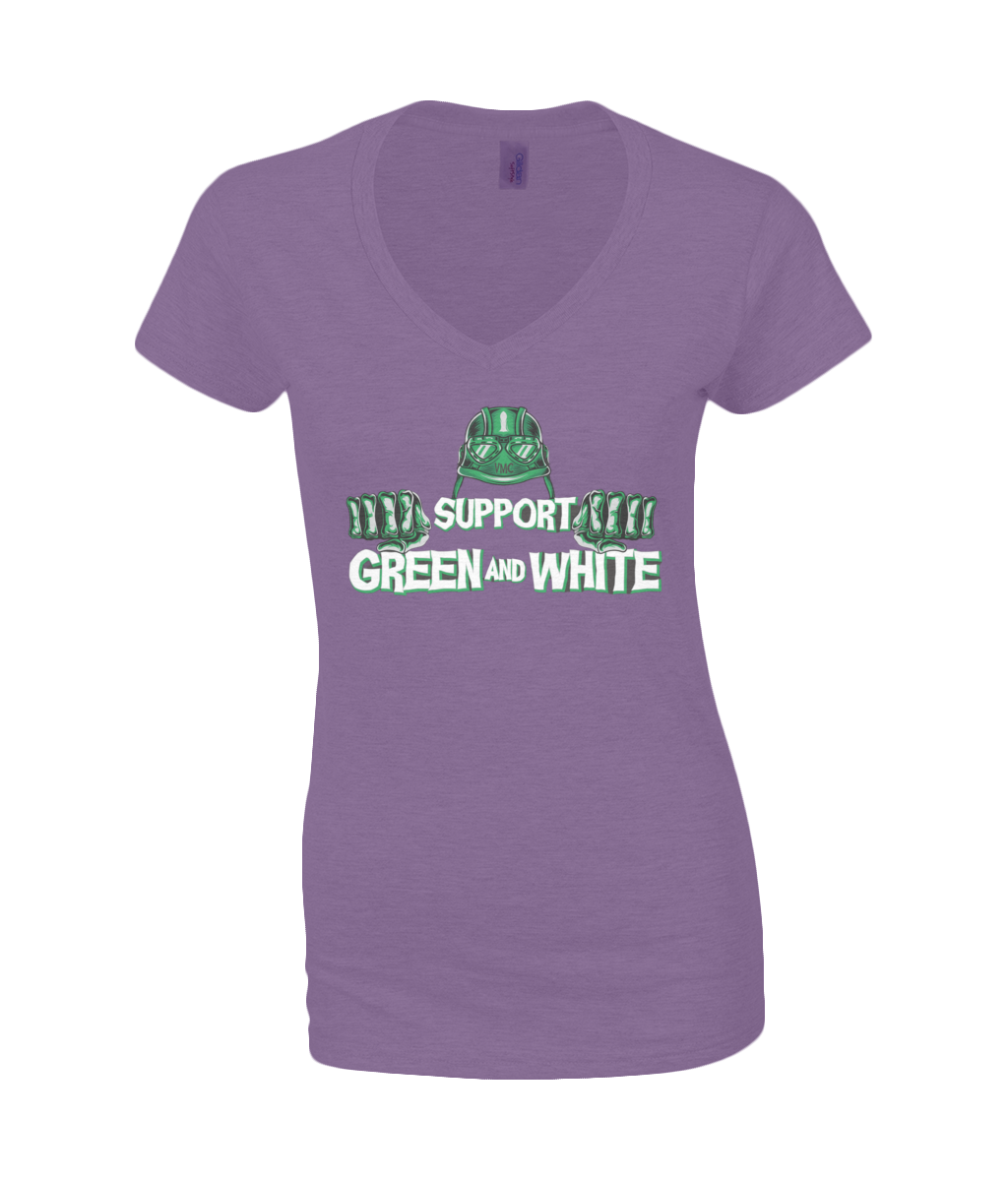 Dames V-Neck T-Shirt G&W Handlebars