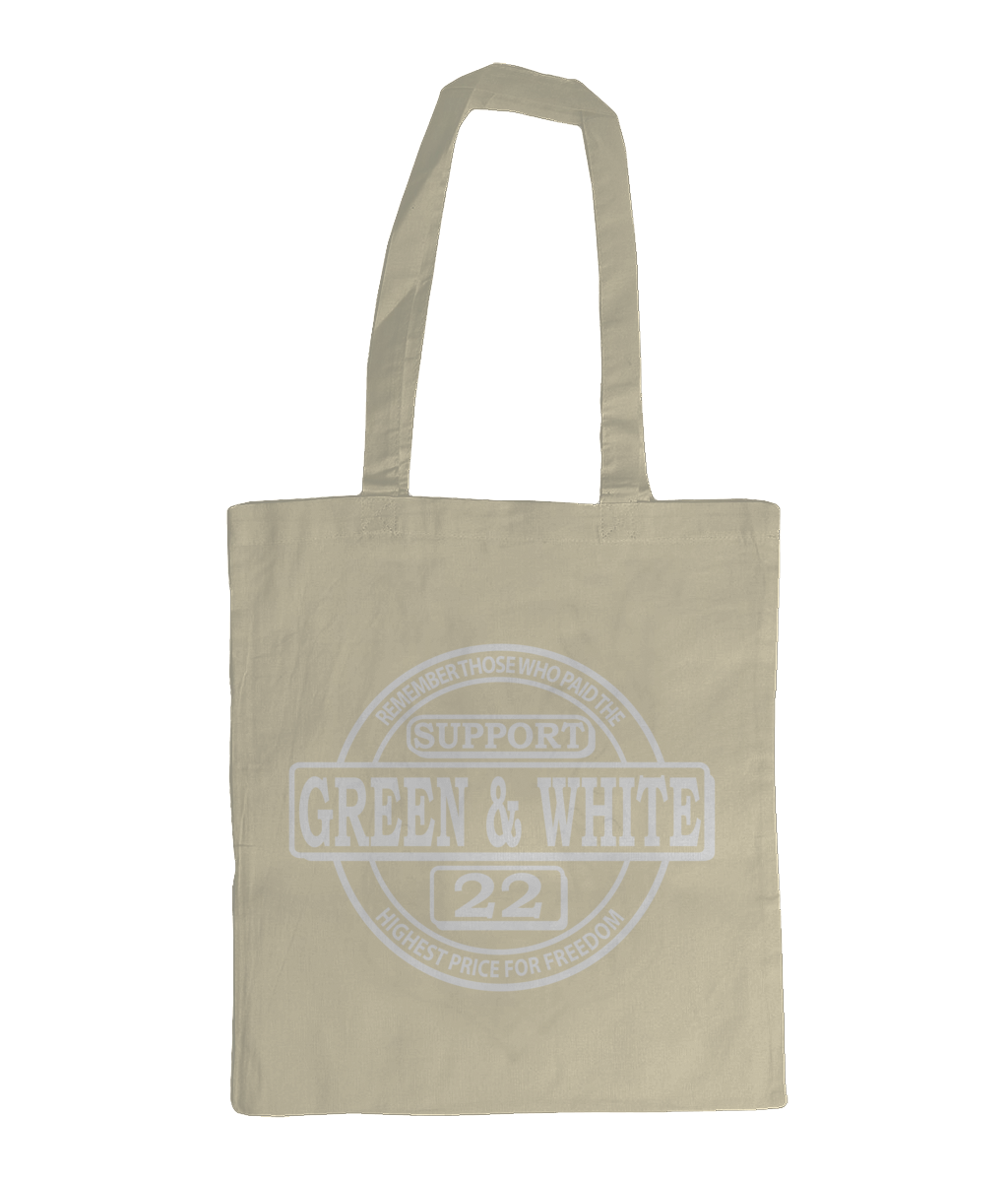 Bag for Life - Long Handles supportgreenwhite30x25