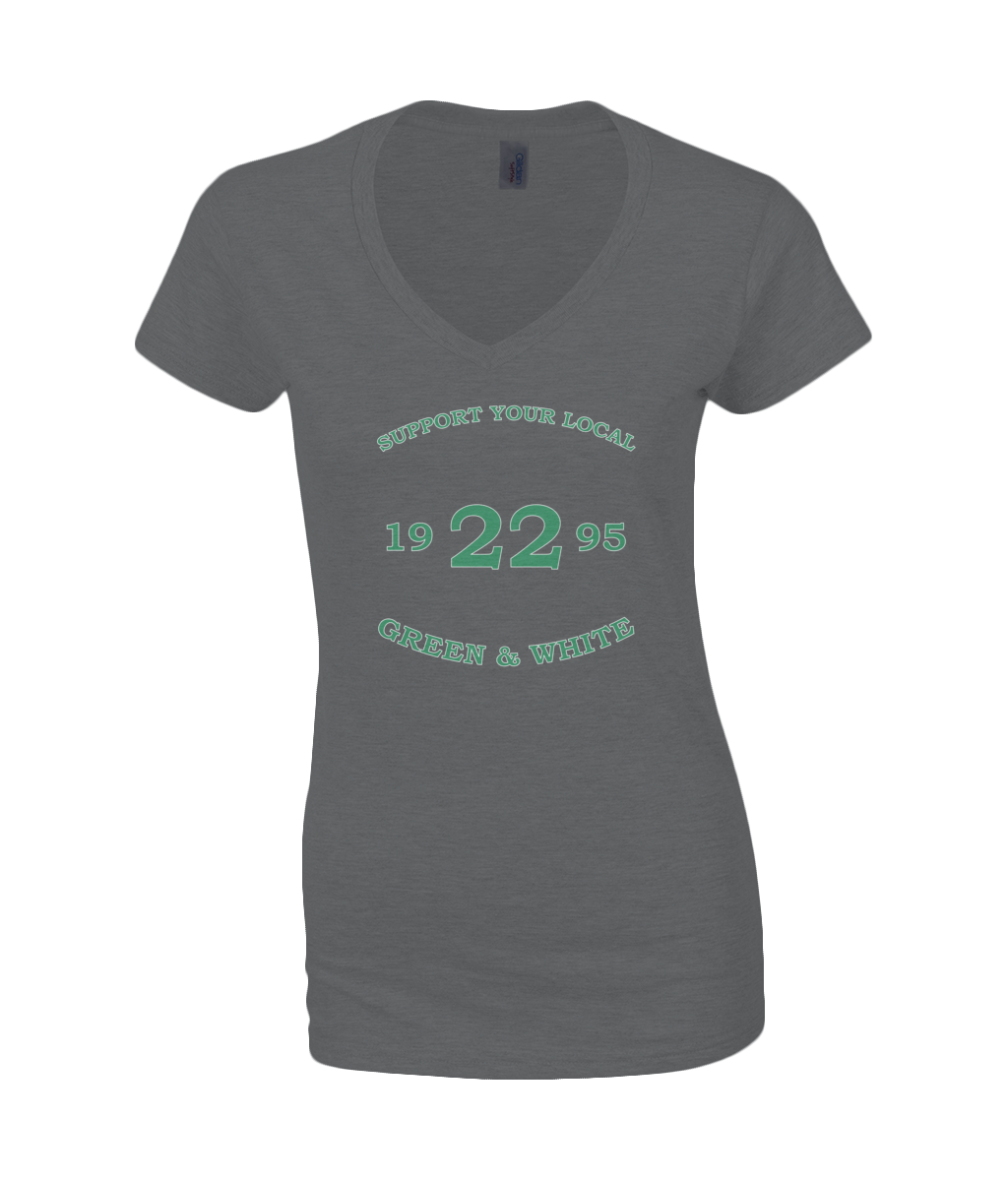 Ladies SoftStyle V-Neck T-Shirt - Gildan Support-Tekst-1995