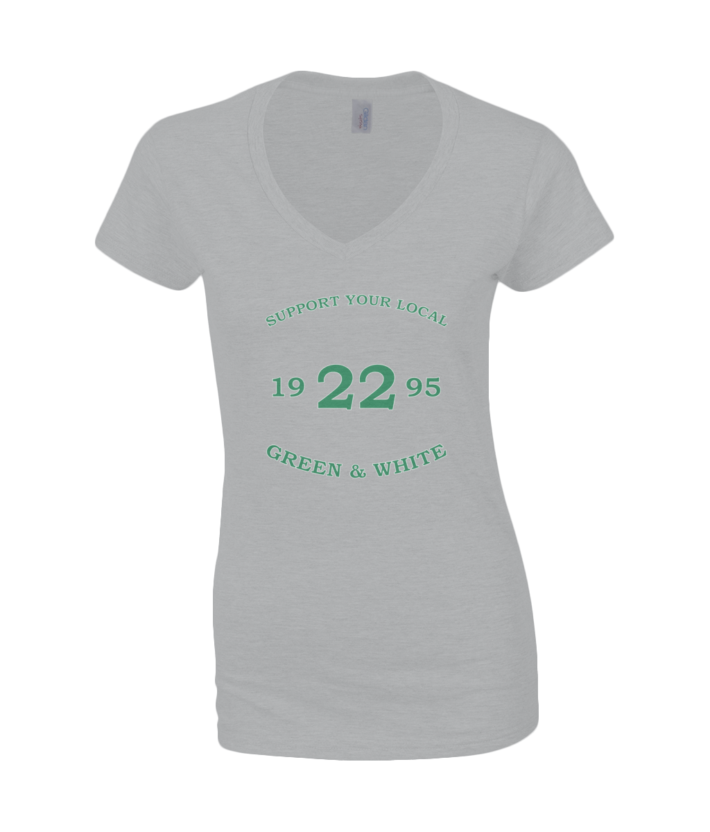 Dames V-Neck T-Shirt Support-Tekst-1995