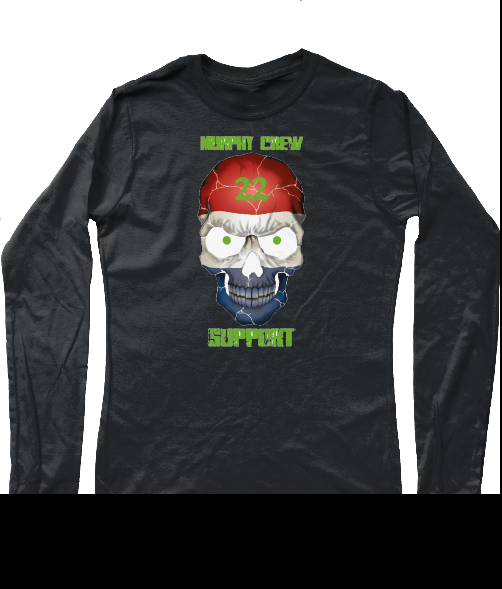 Heren Long Sleeve T-Shirt Support-Skull
