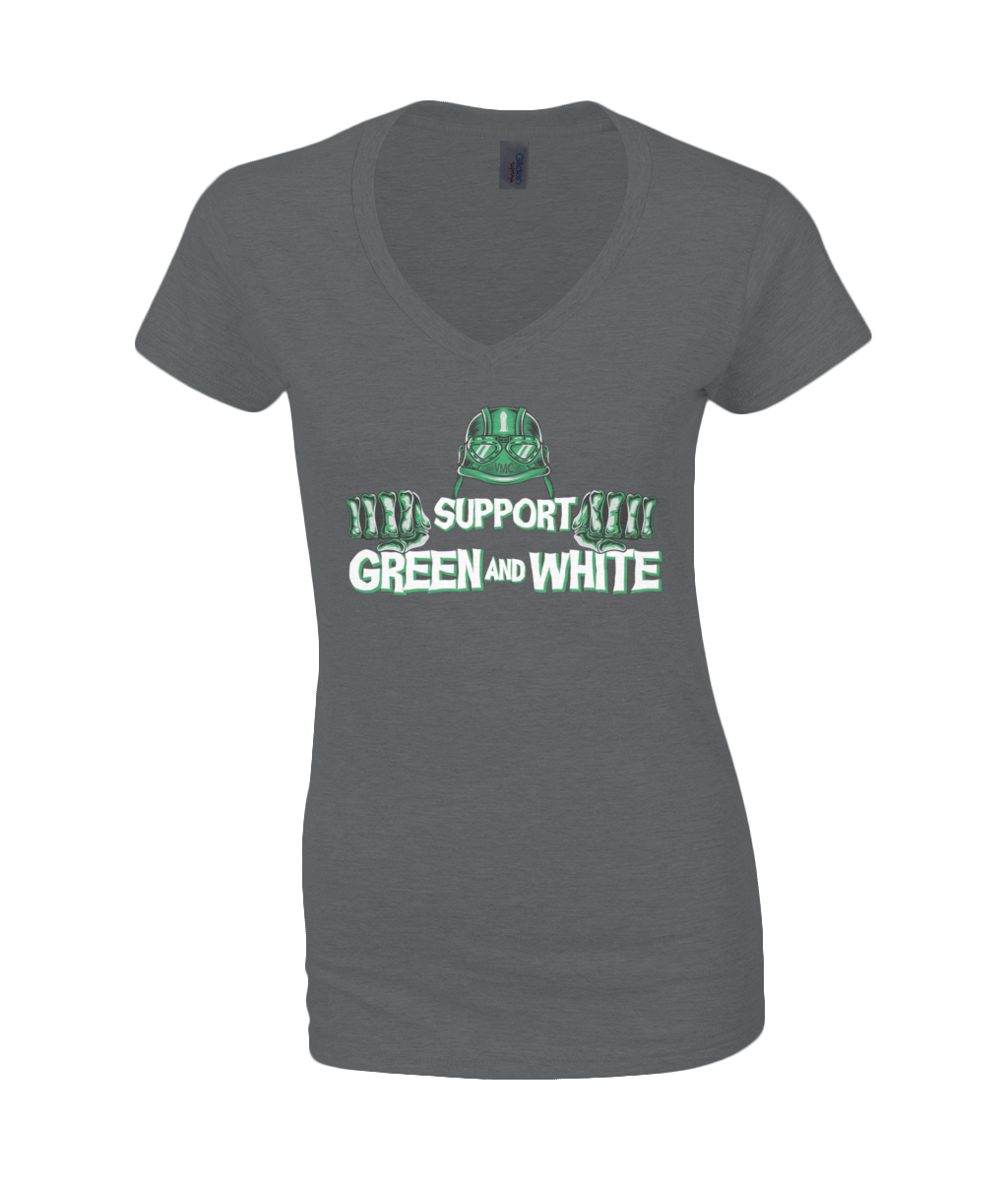 Dames V-Neck T-Shirt G&W Handlebars