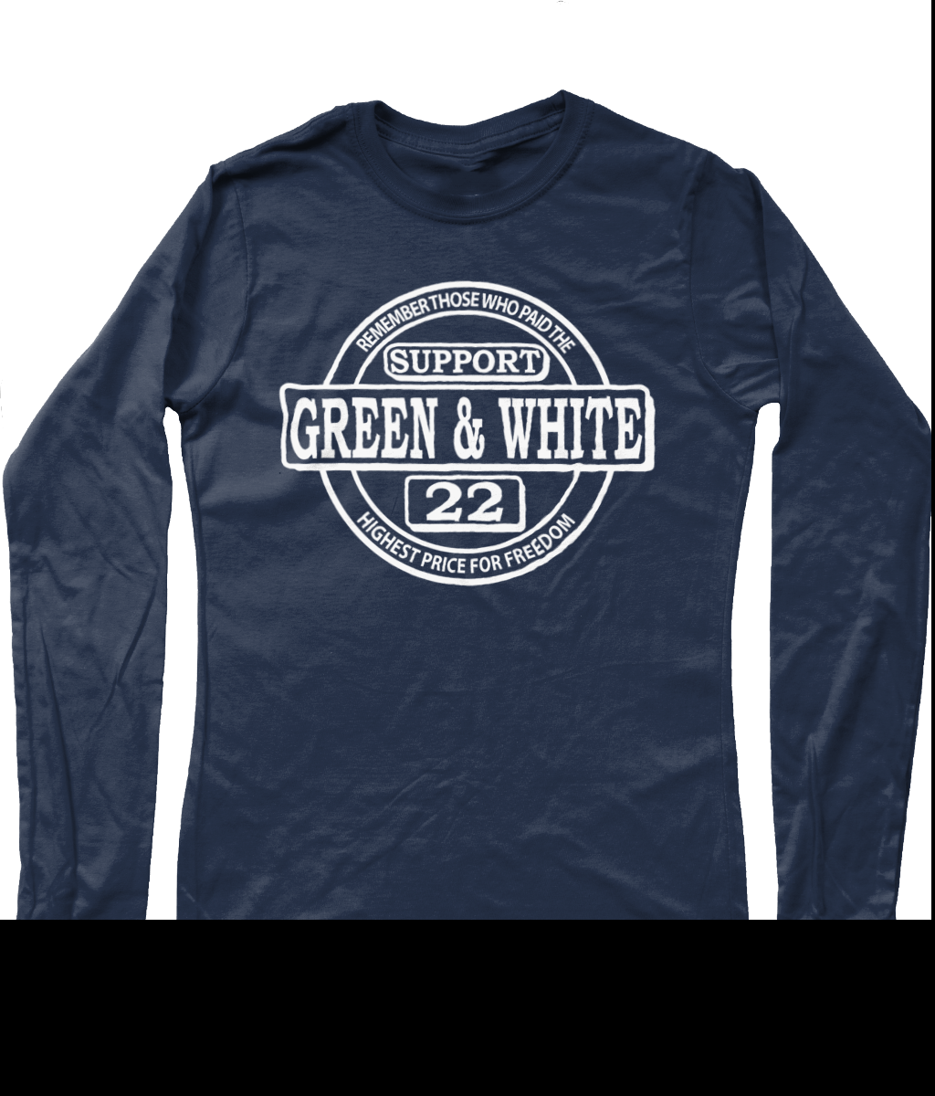 Heren Long Sleeve Classic Support Green&White