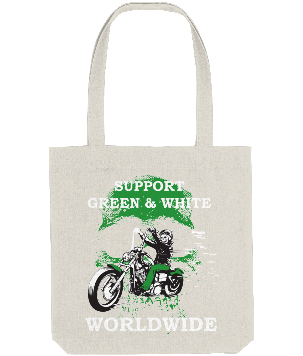 Tote Bag Support-Green-en-White-Worldwide