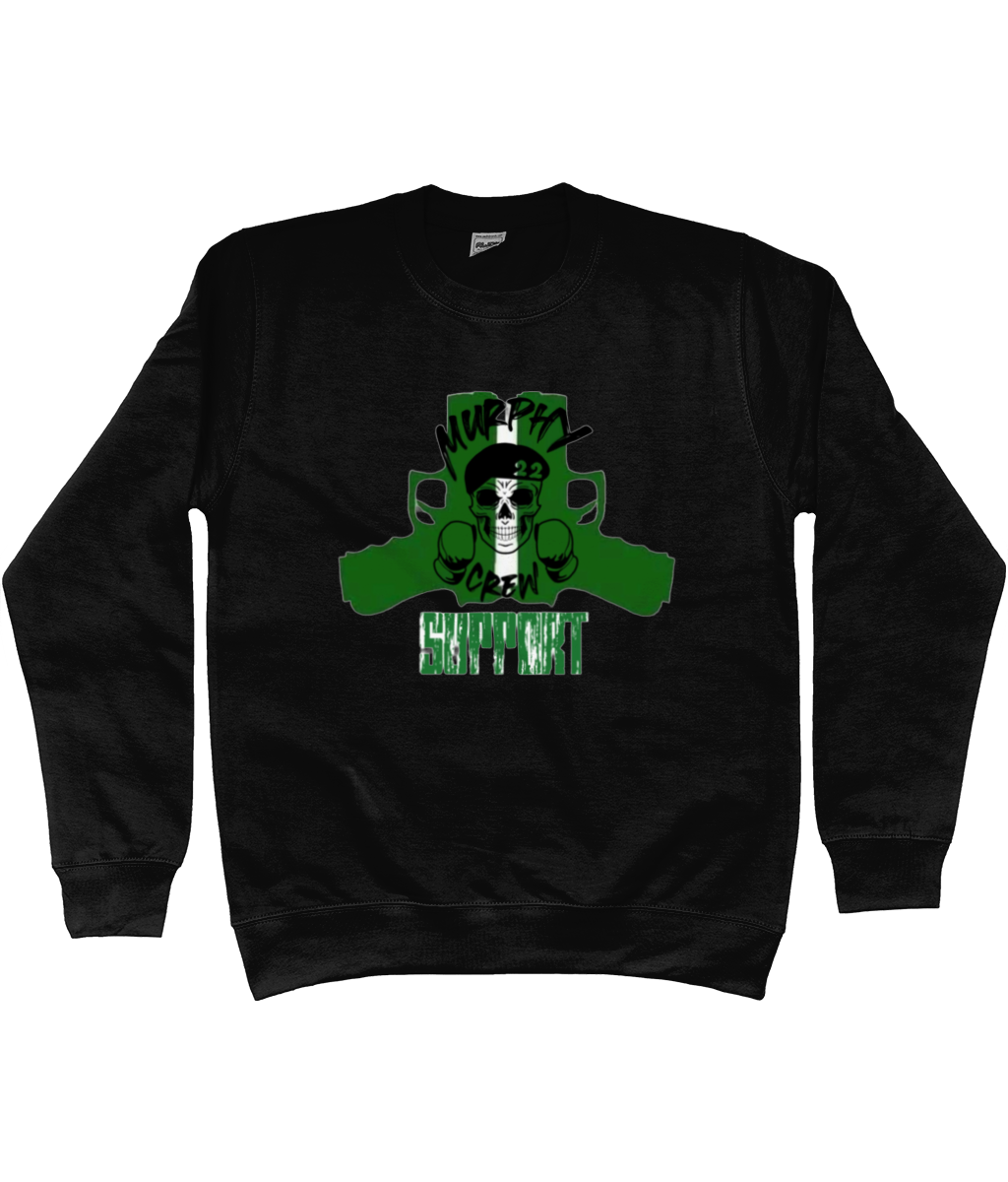 Heren Sweatshirt Murphy Pistols Met Mouwopdruk SUPPORT G&W