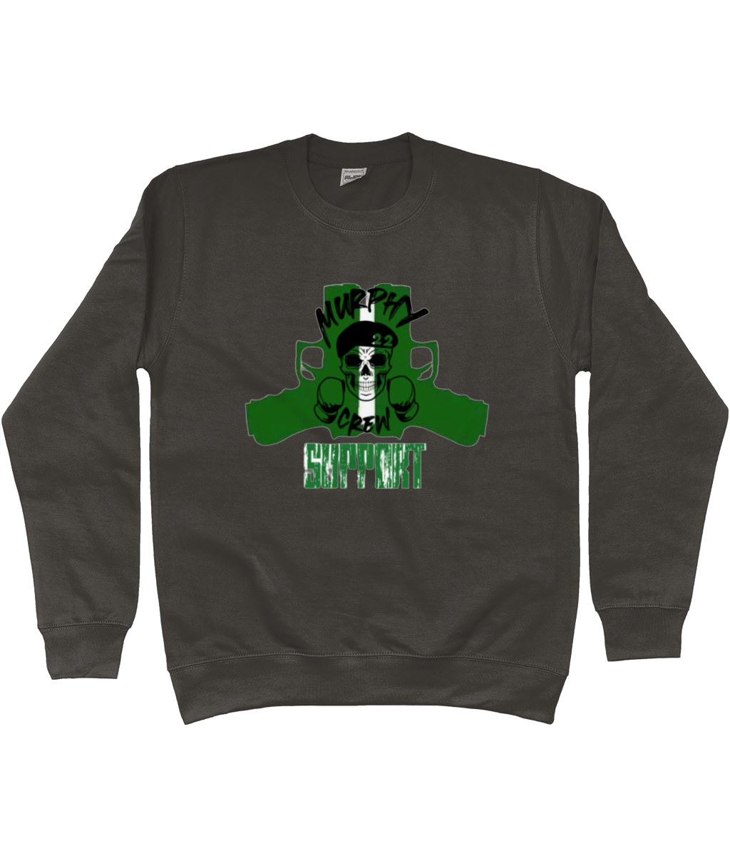 Heren Sweatshirt Murphy Pistols Met Mouwopdruk SUPPORT G&W