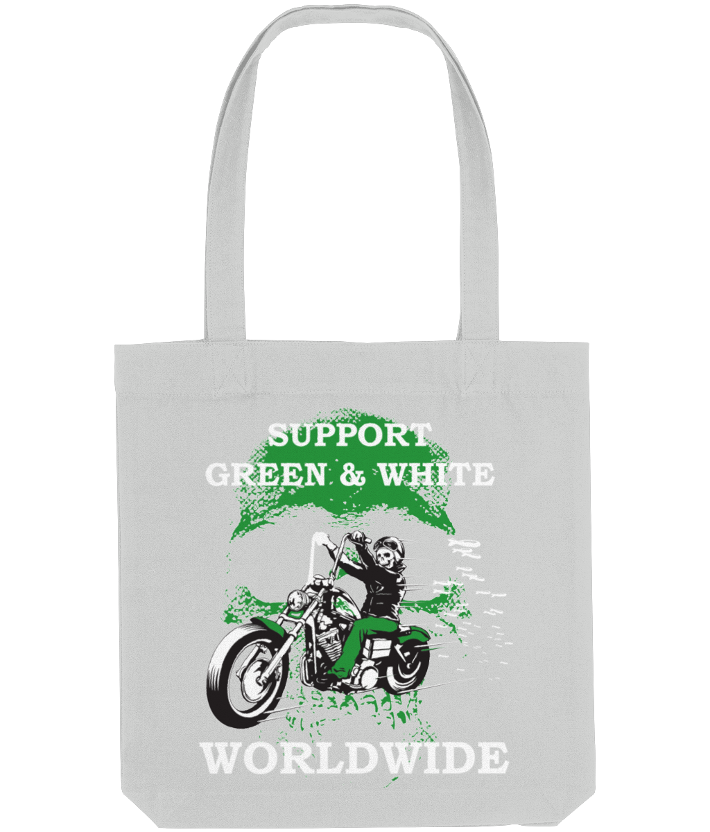 Tote Bag Support-Green-en-White-Worldwide
