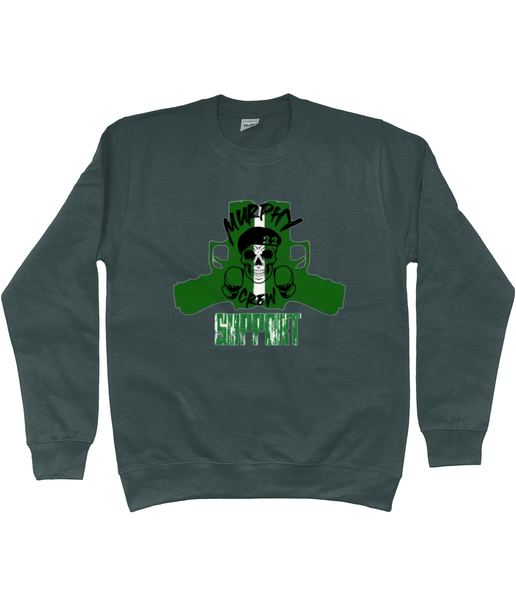 Heren Sweatshirt Murphy Pistols Met Mouwopdruk SUPPORT G&W