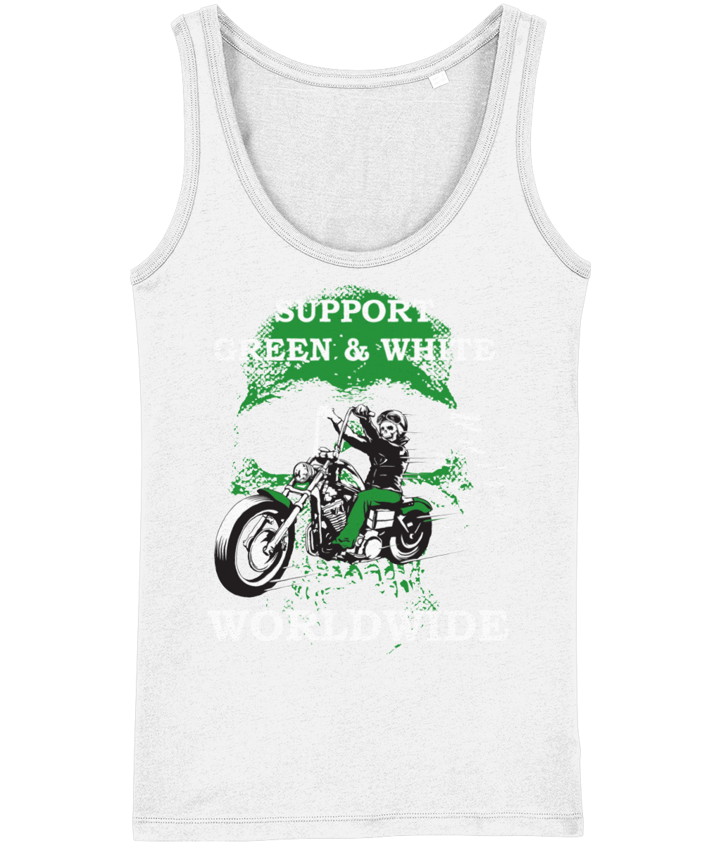 Dames Tank Top Stella Support-Green-en-White-Worldwide