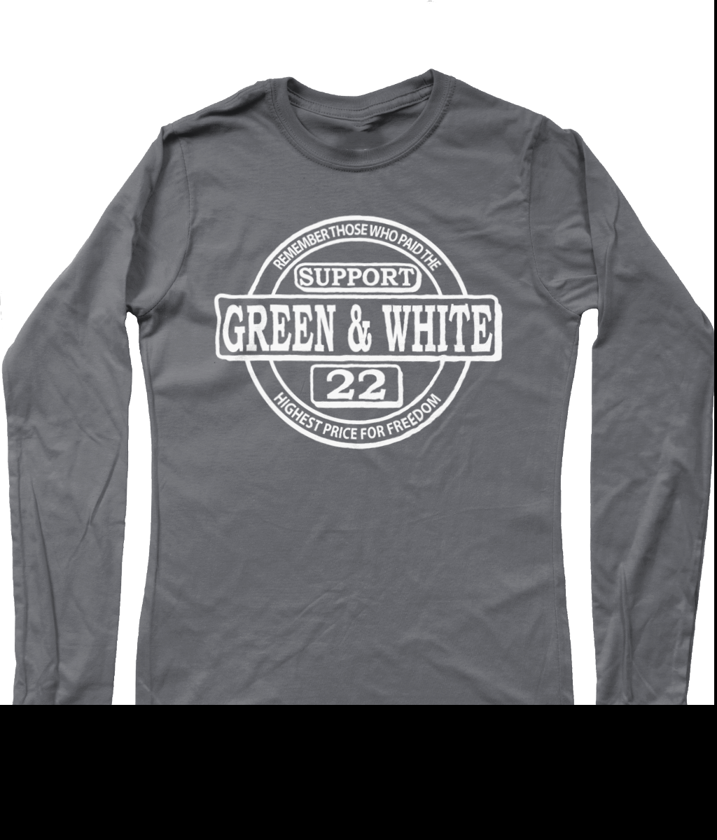 Heren Long Sleeve Classic Support Green&White