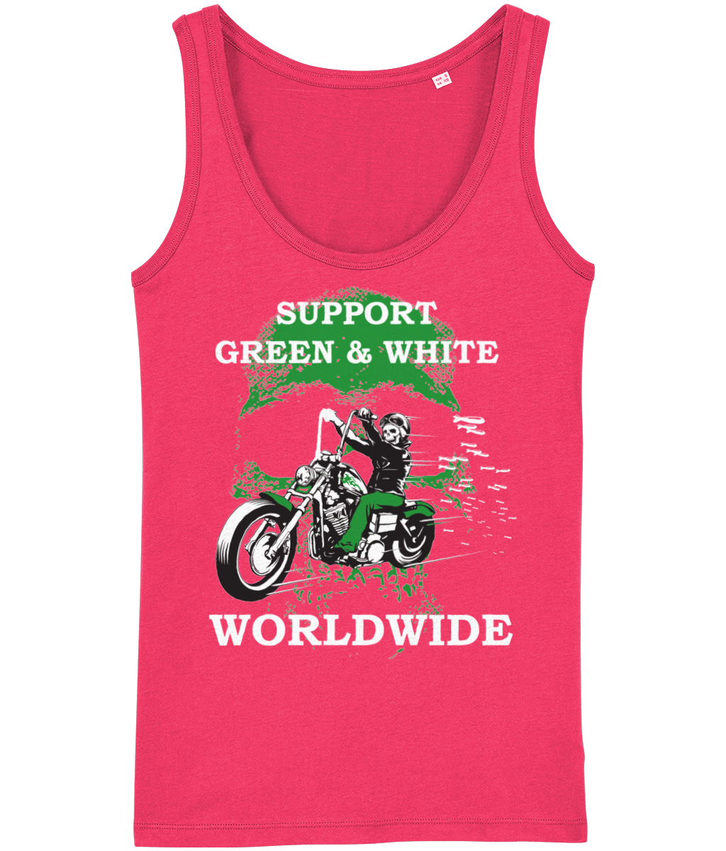Dames Tank Top Stella Support-Green-en-White-Worldwide