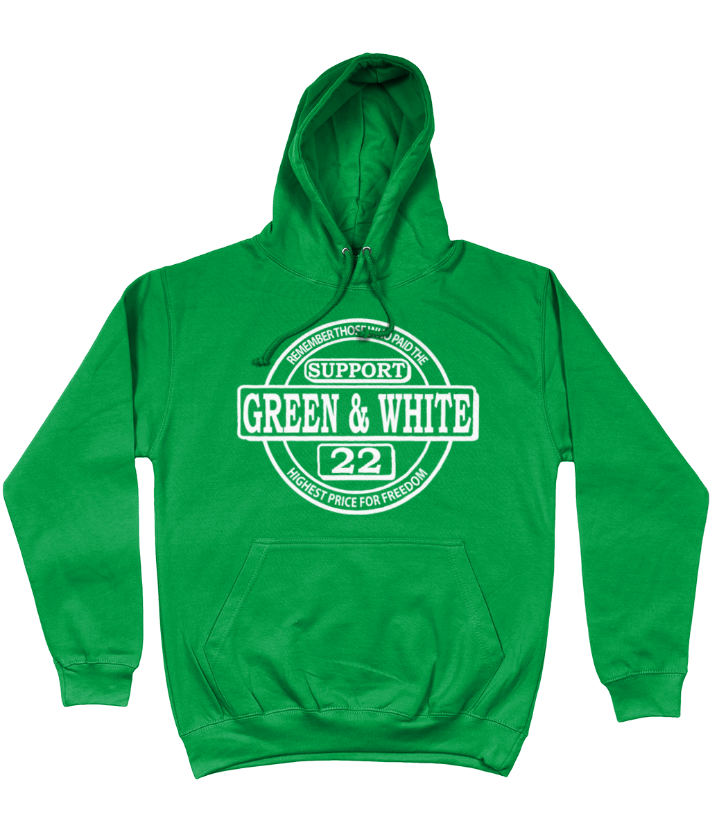 Hoodie Classic Support Green&White