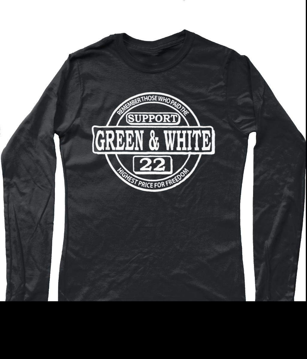 Heren Long Sleeve Classic Support Green&White
