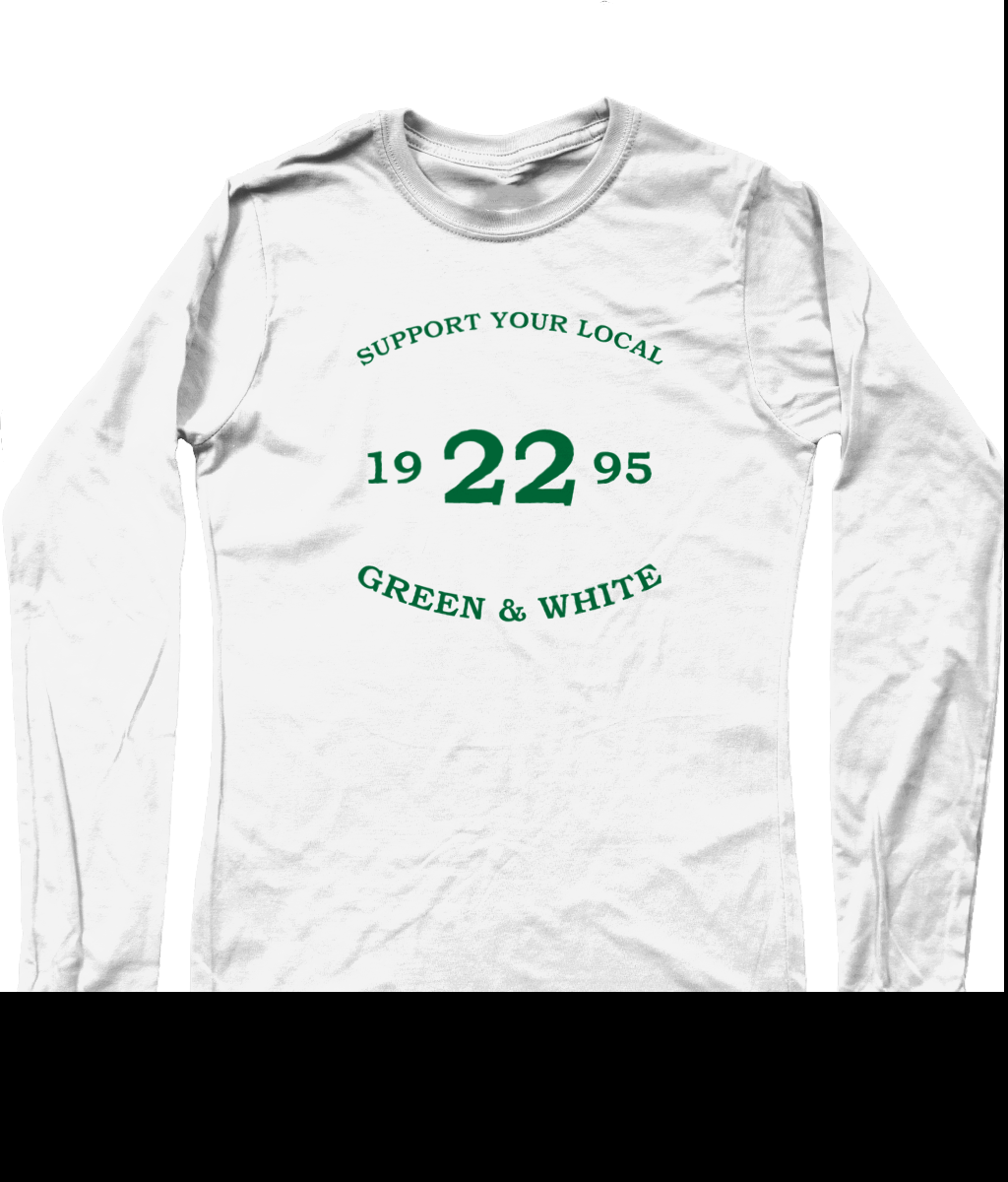 Heren Long Sleeve T-Shirt Support-Tekst-1995