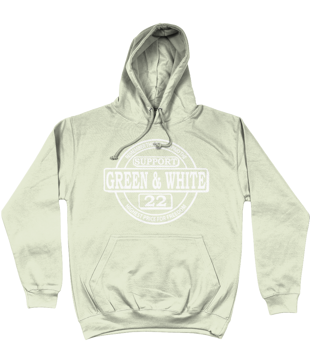 Hoodie Classic Support Green&White