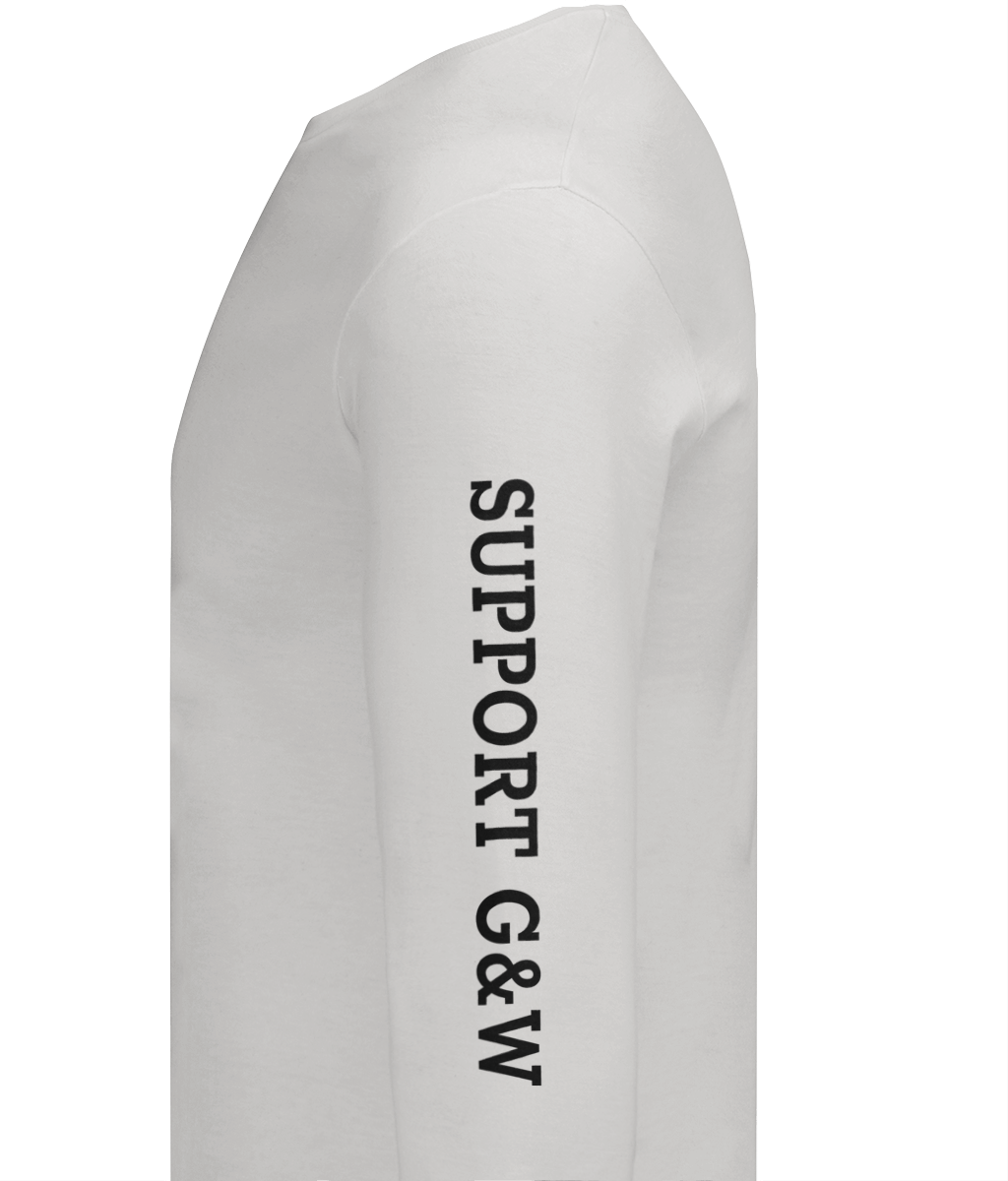 Heren Sweatshirt Support-Green-en-White-Worldwide SUPPORT G&W SUPPORT G&W
