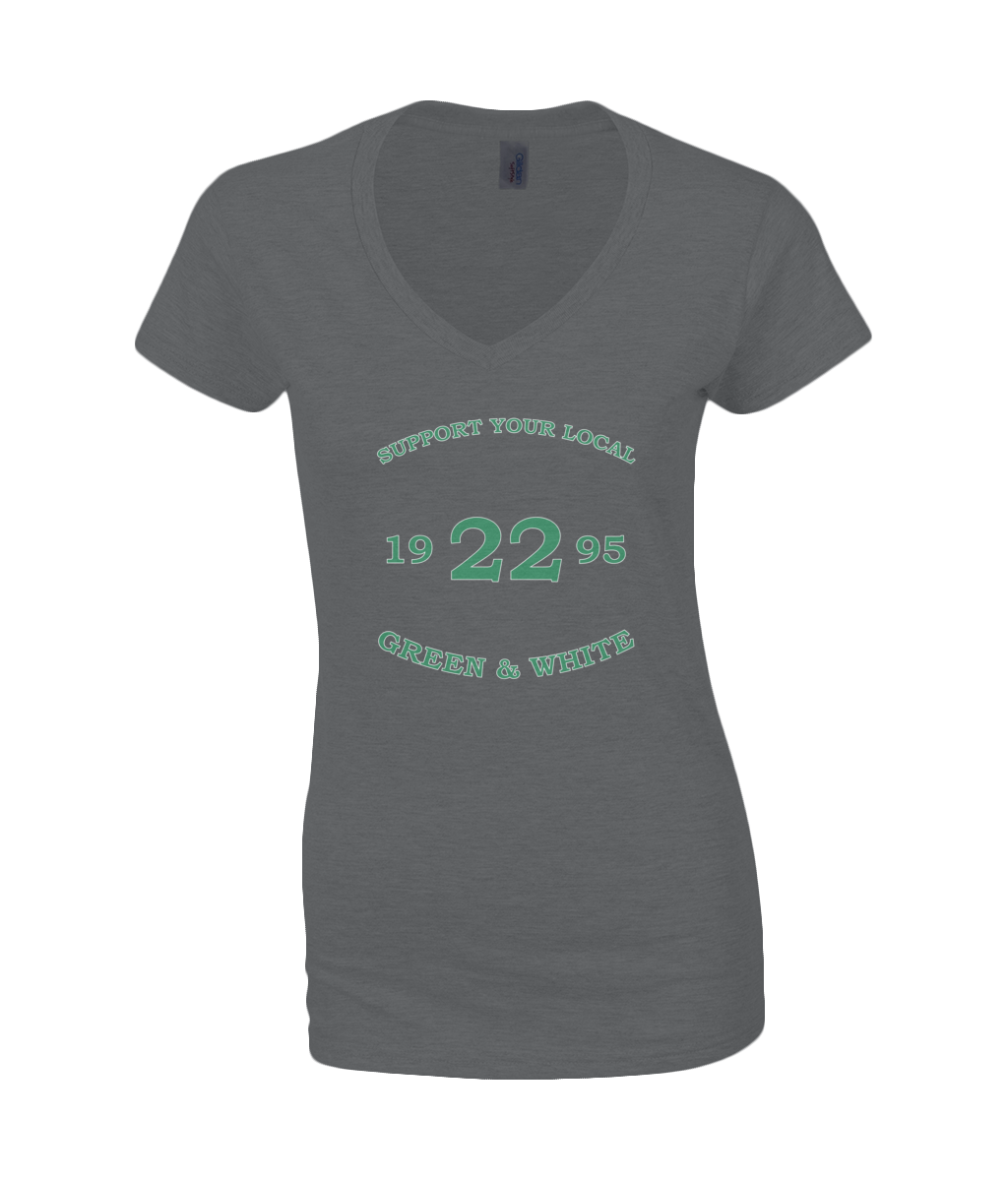 Dames V-Neck T-Shirt Support-Tekst-1995