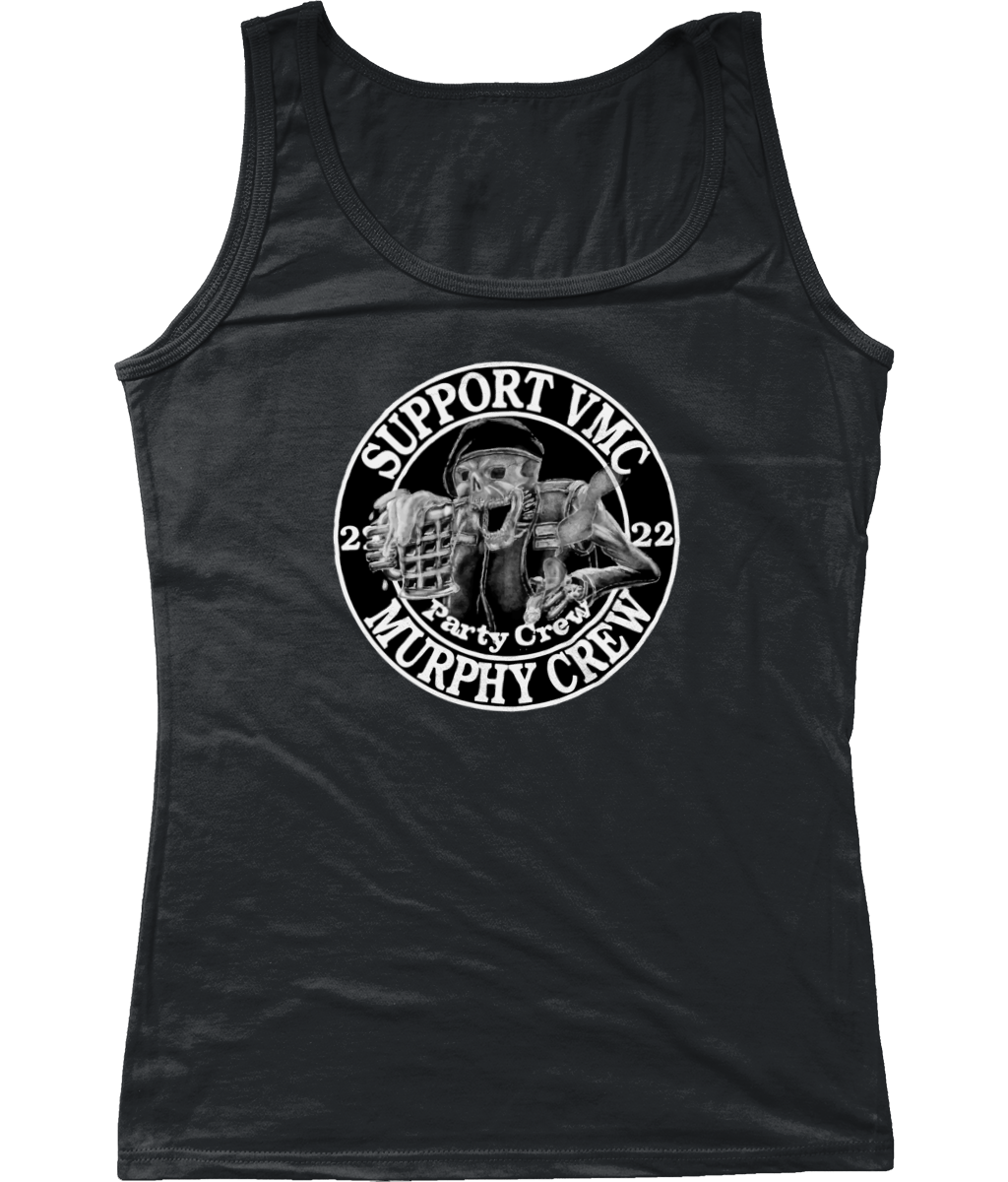 Dames Tank Top Party-Crew-Logo