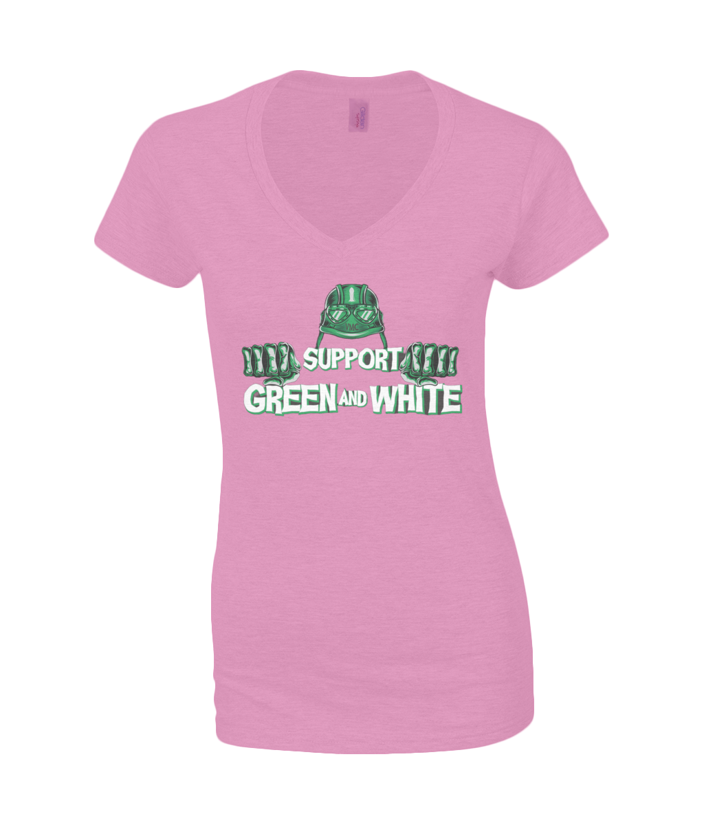 Dames V-Neck T-Shirt G&W Handlebars