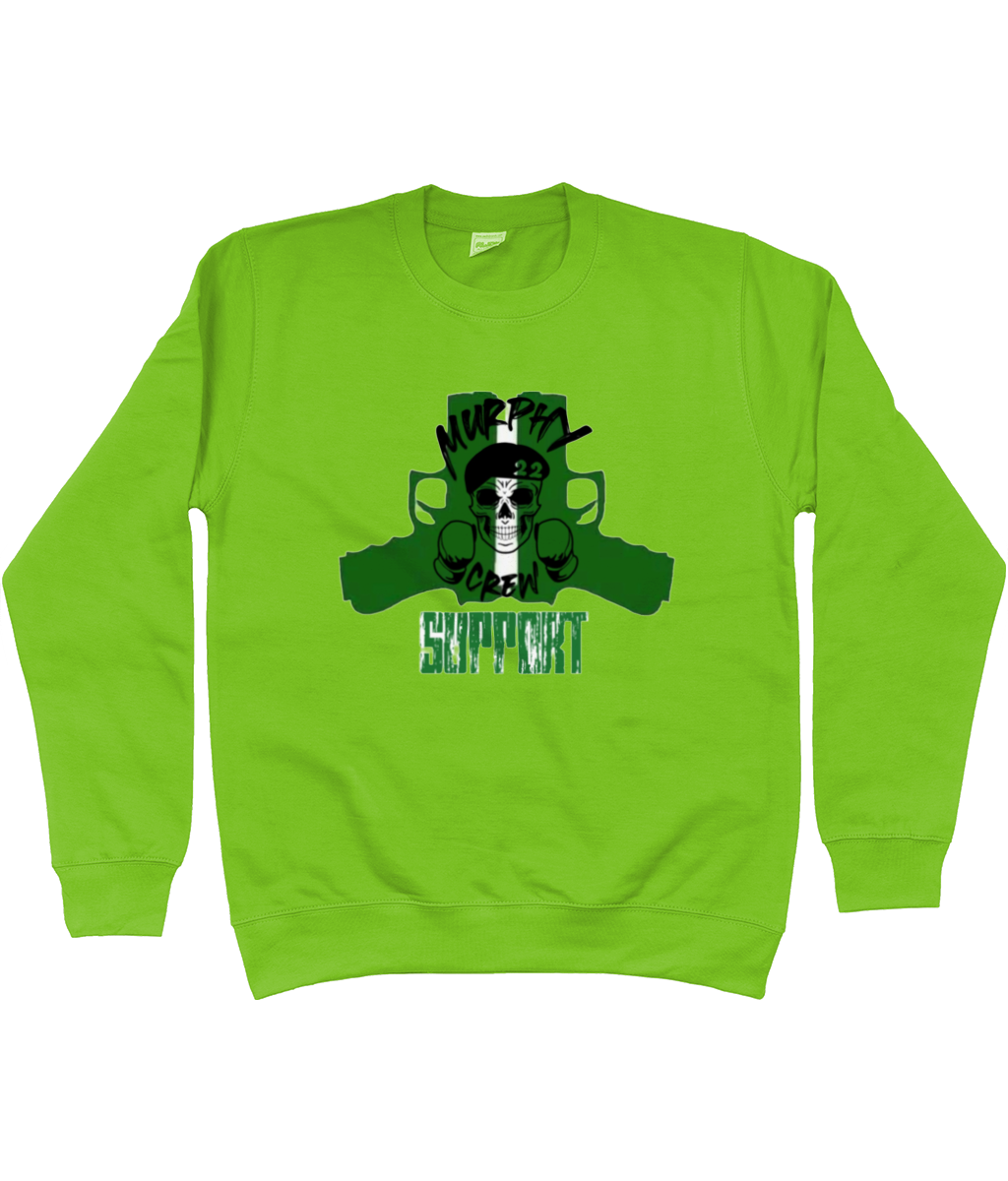 Heren Sweatshirt Murphy Pistols Met Mouwopdruk SUPPORT G&W