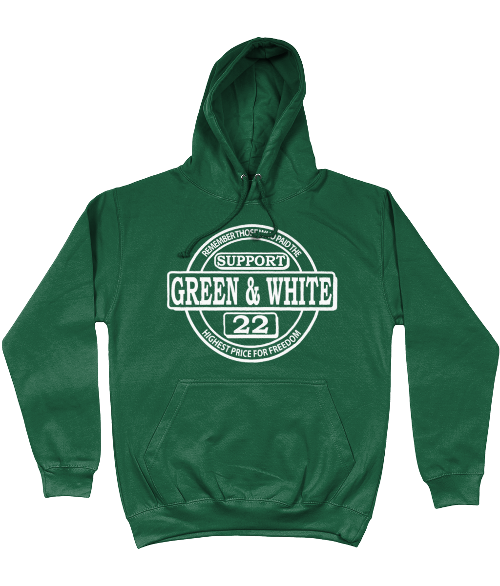 Hoodie Classic Support Green&White