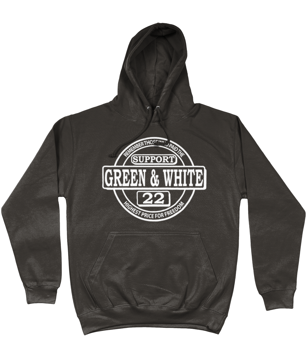 Hoodie Classic Support Green&White