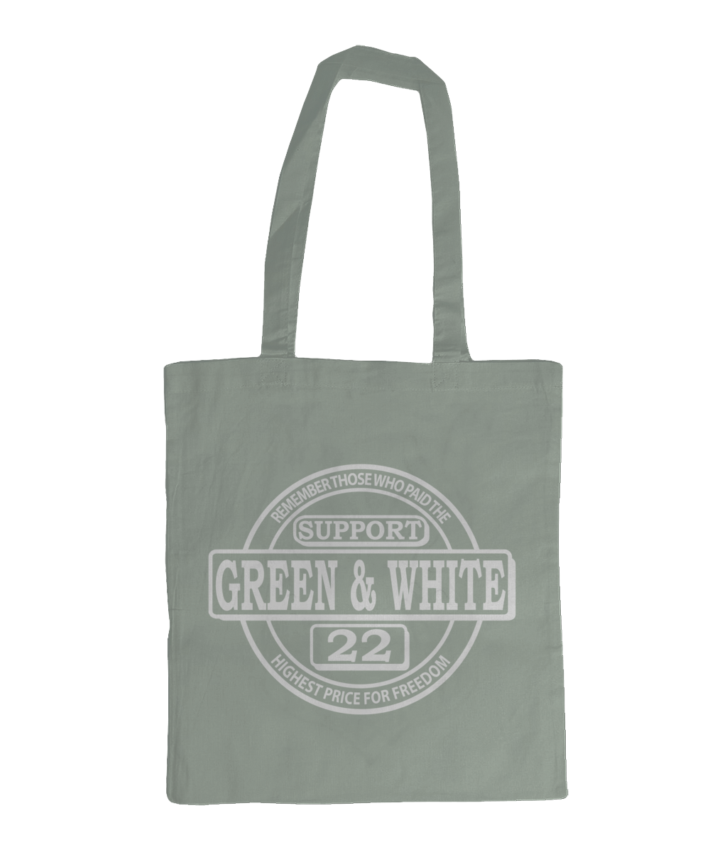 Bag for Life - Long Handles supportgreenwhite30x25