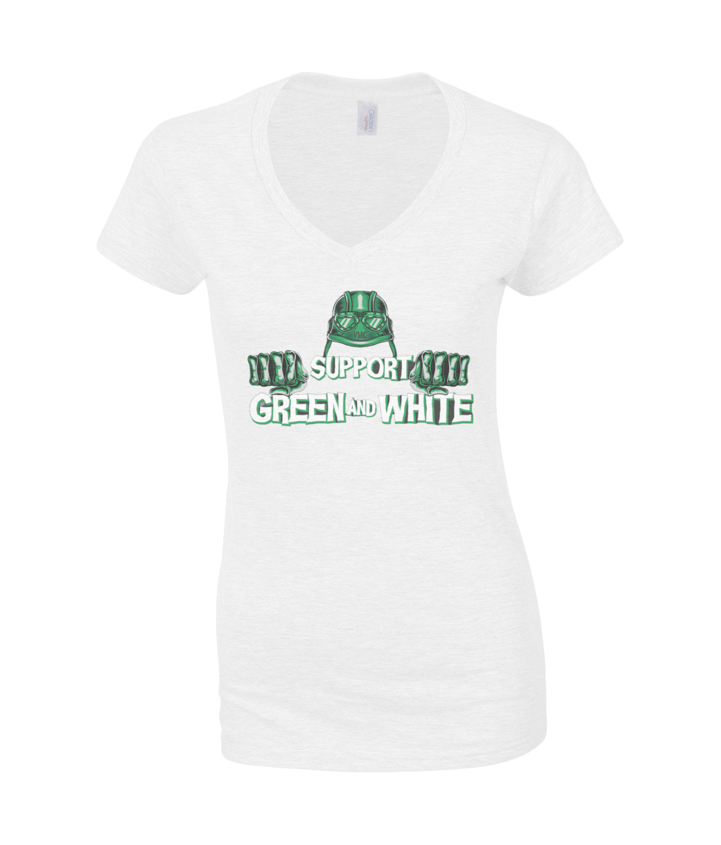 Dames V-Neck T-Shirt G&W Handlebars