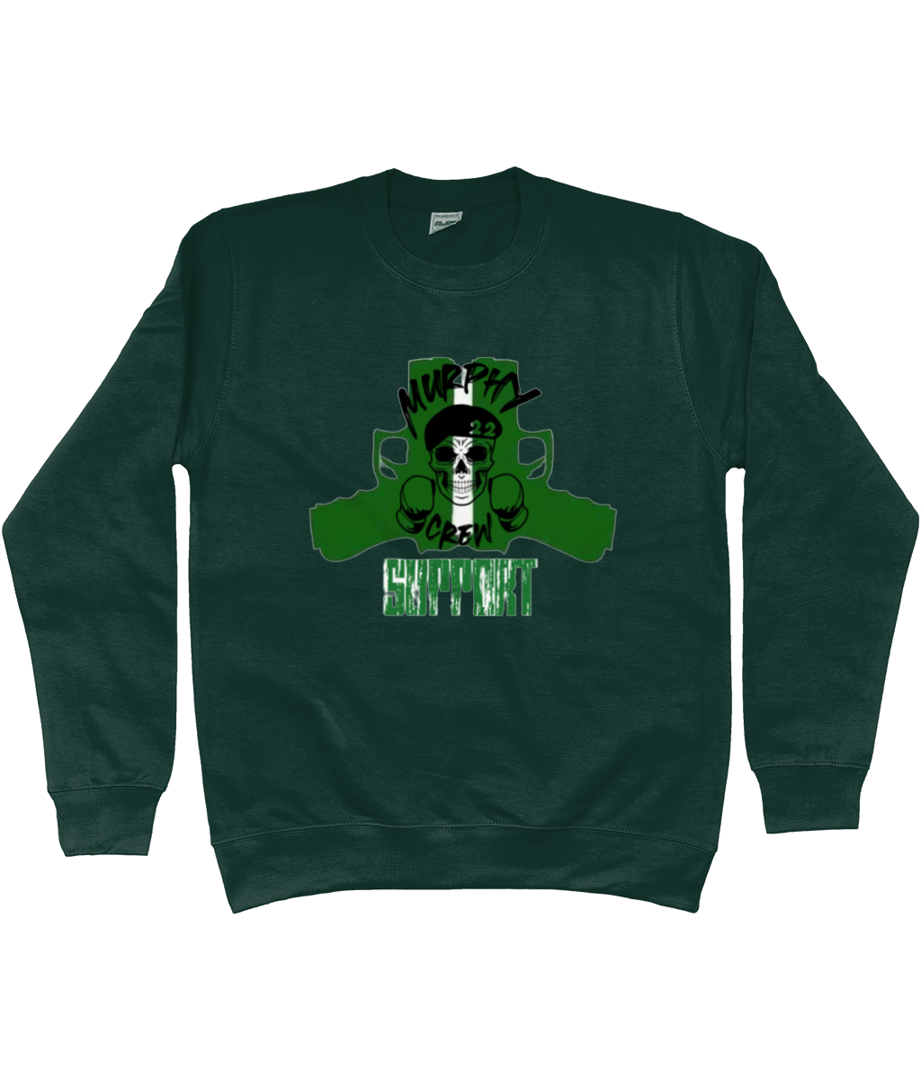 Heren Sweatshirt Murphy Pistols Met Mouwopdruk SUPPORT G&W
