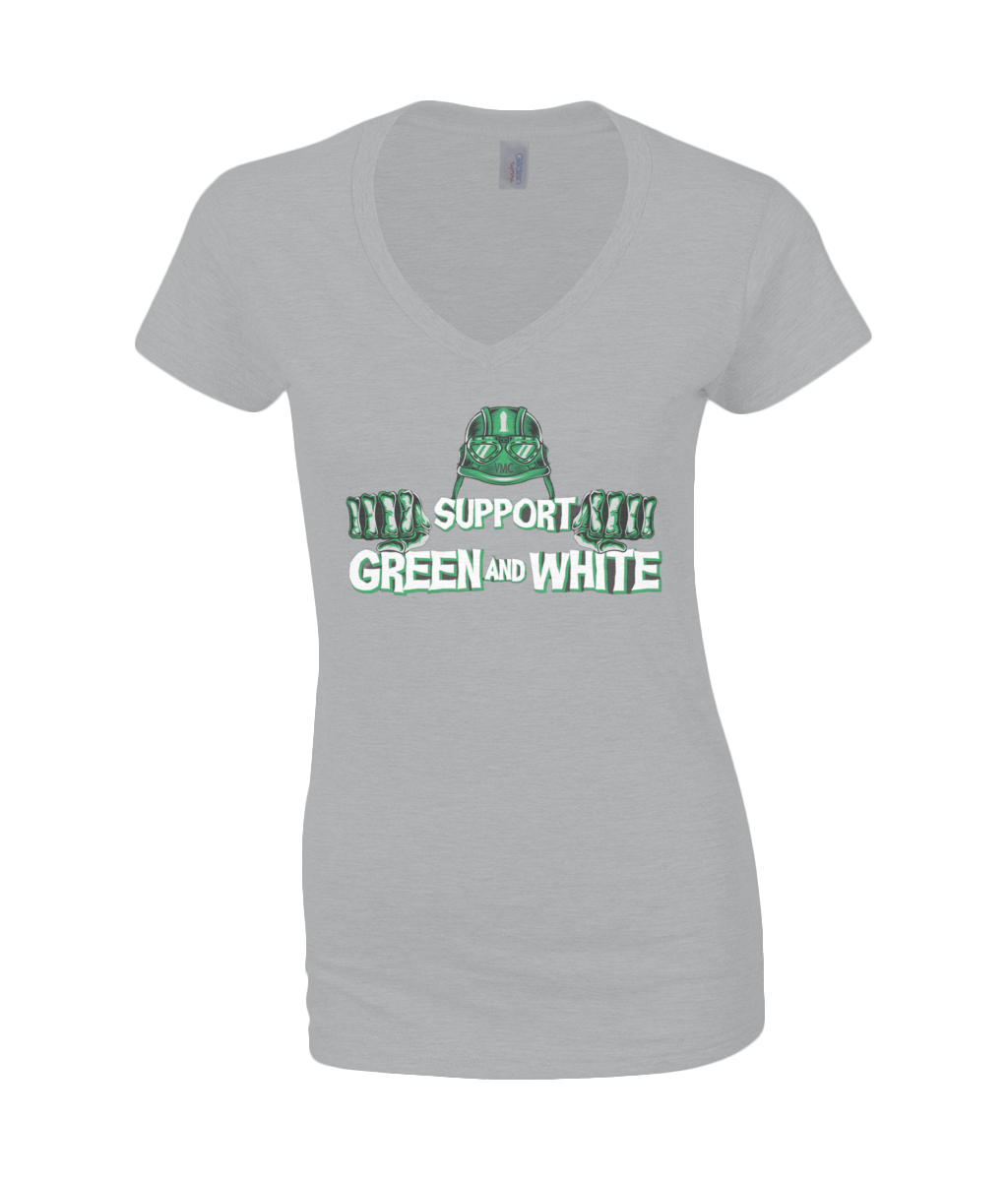 Dames V-Neck T-Shirt G&W Handlebars