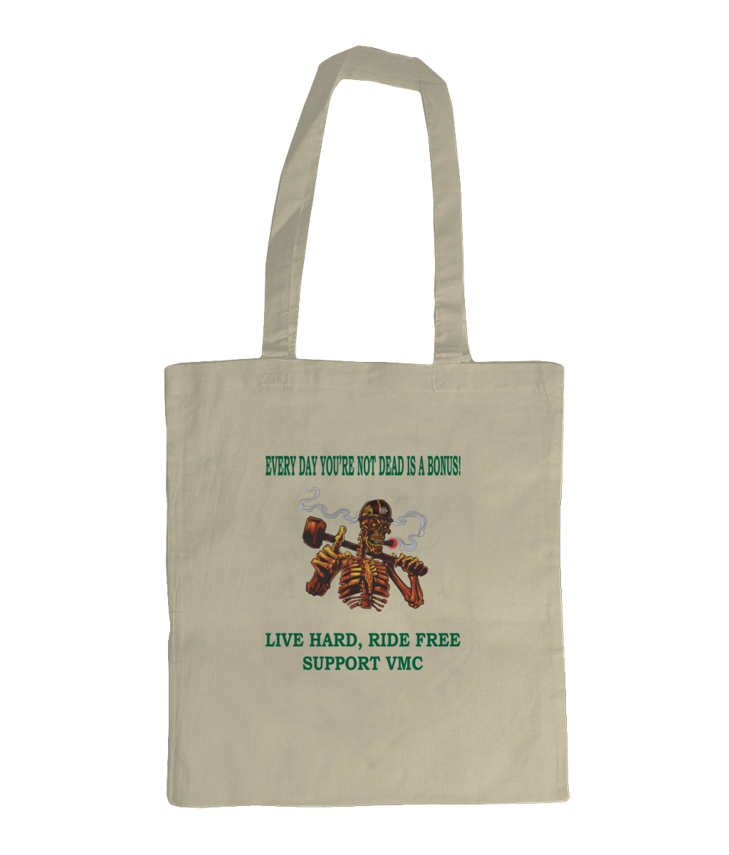Bag for Life - Long Handles ride-free-skull