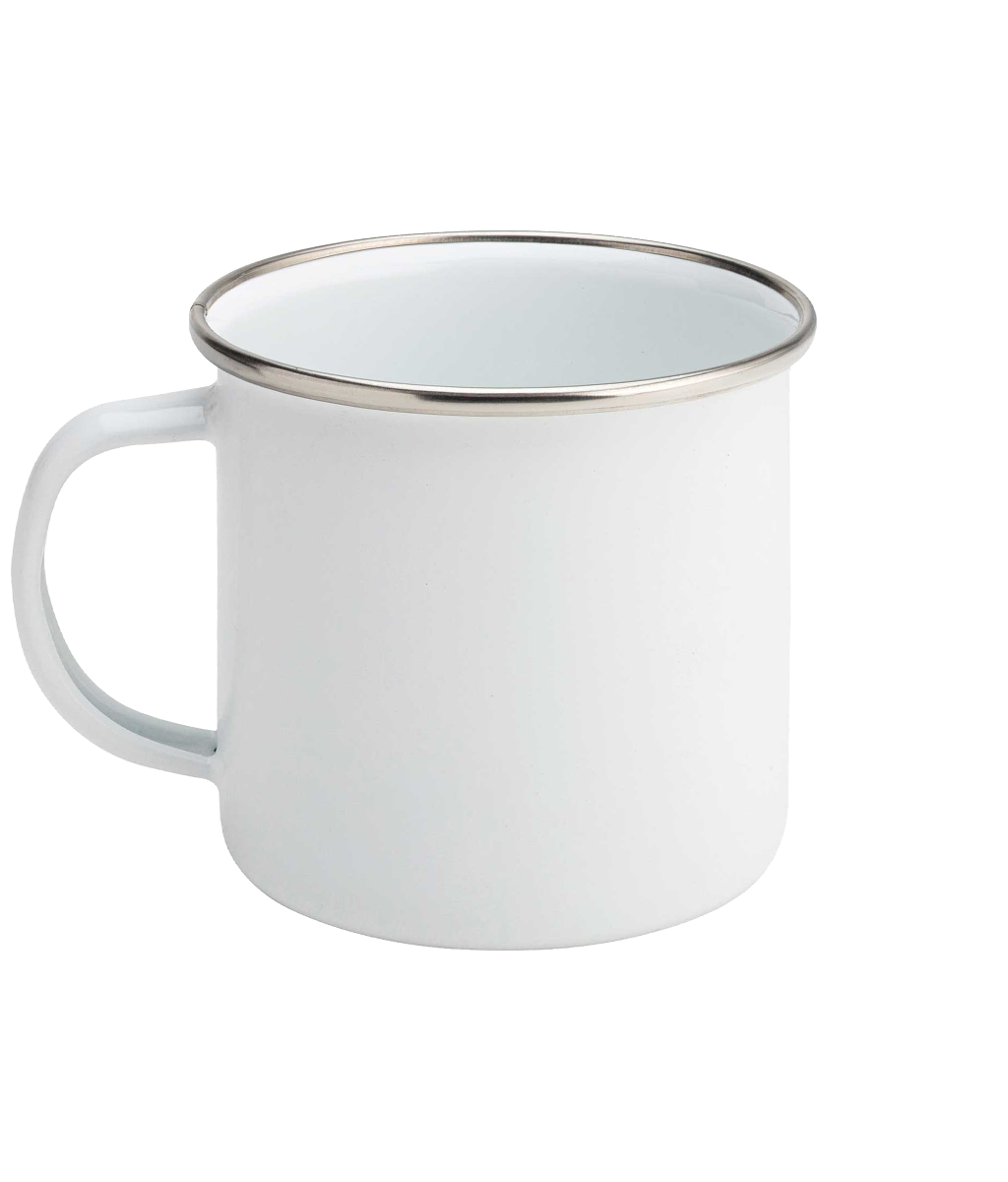 Enamel mug MurphyPistolsWhite