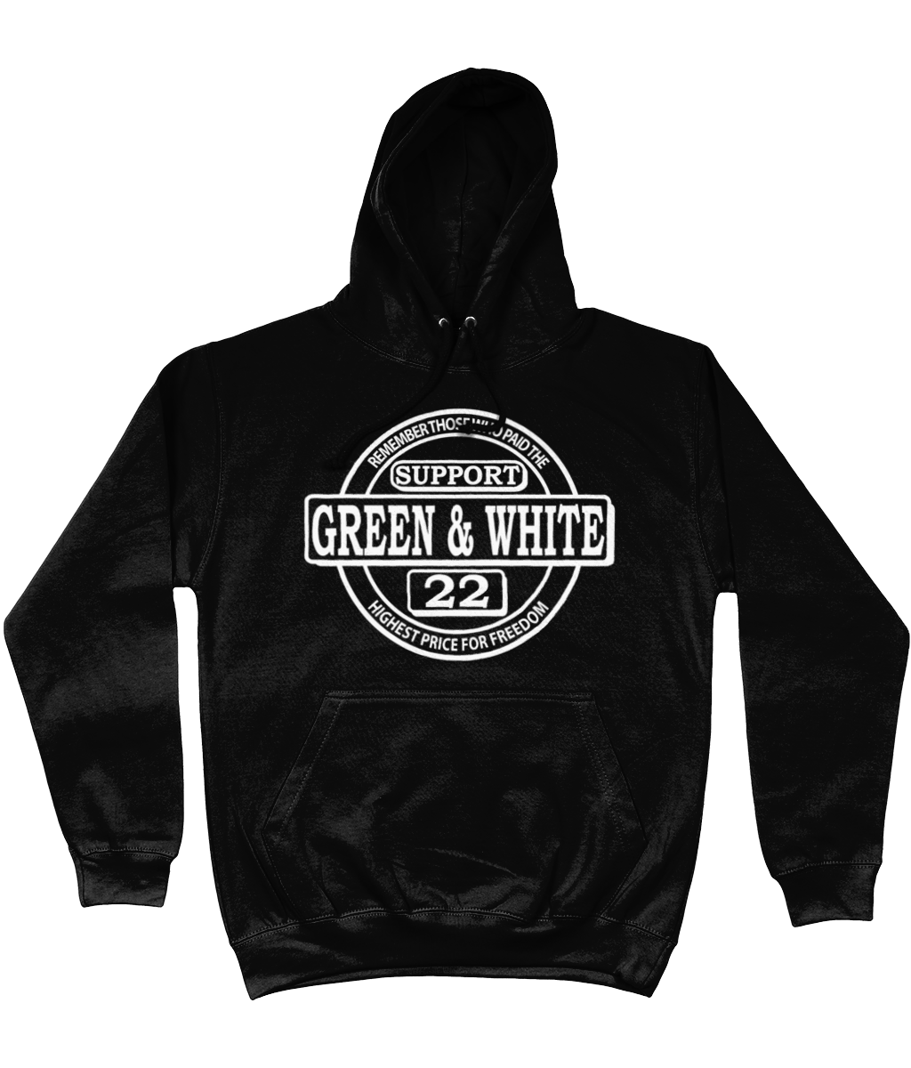 Hoodie Classic Support Green&White