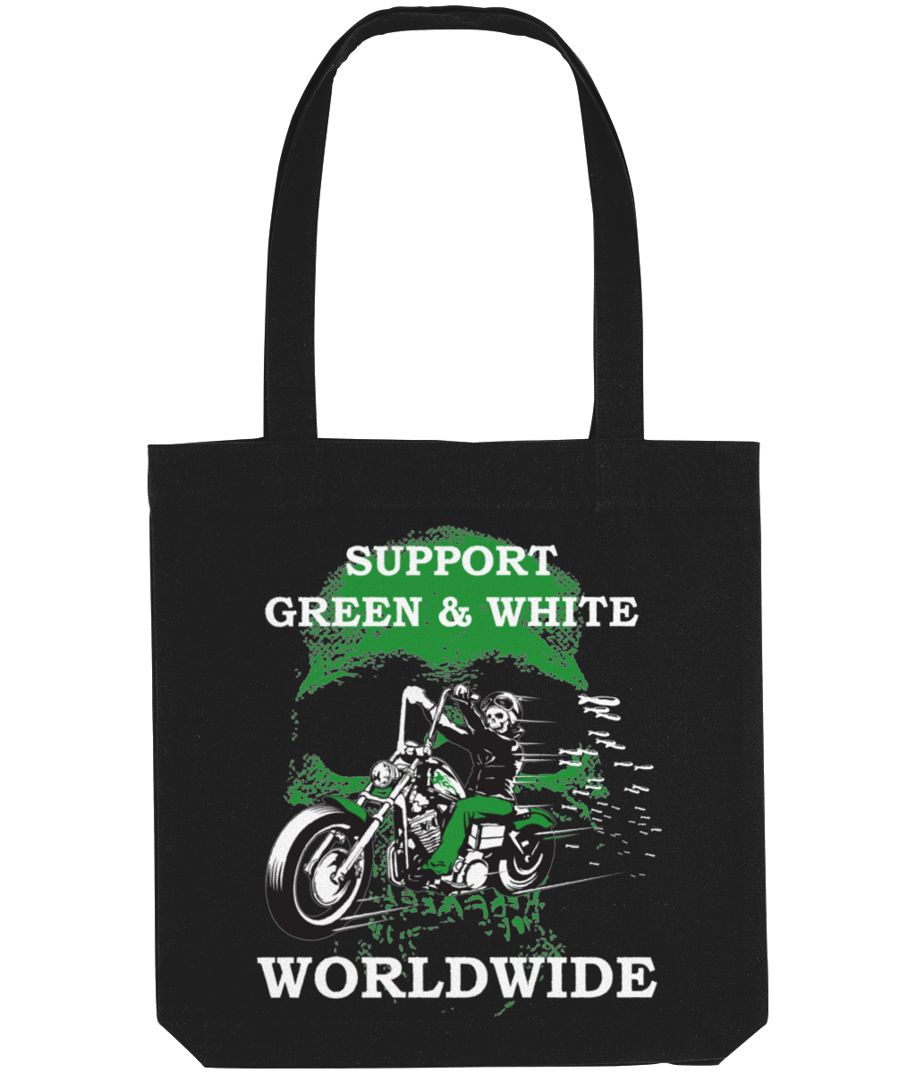 Tote Bag Support-Green-en-White-Worldwide