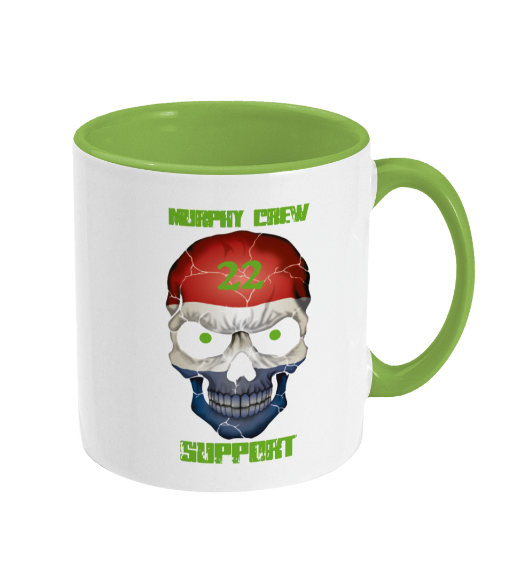 Gekleurde binnenkant en oor mok Support-Skull