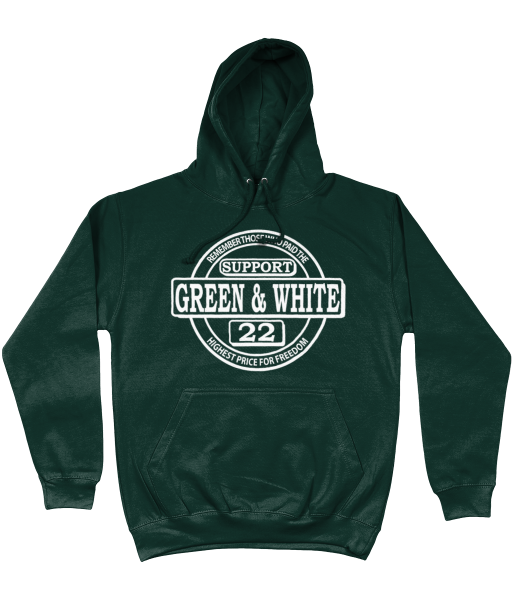 Hoodie Classic Support Green&White