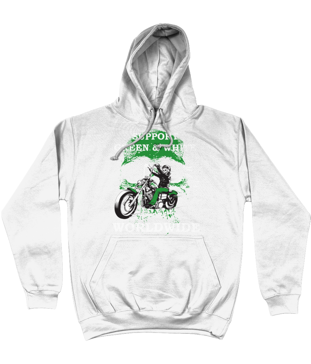 Heren Hoodie Support-Green-en-White-Worldwide