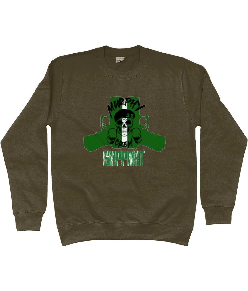Heren Sweatshirt Murphy Pistols Met Mouwopdruk SUPPORT G&W