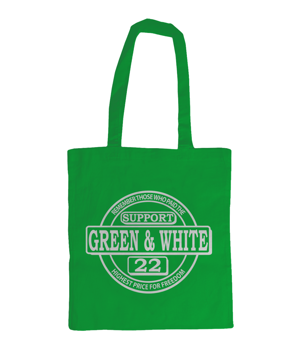 Bag for Life - Long Handles supportgreenwhite30x25