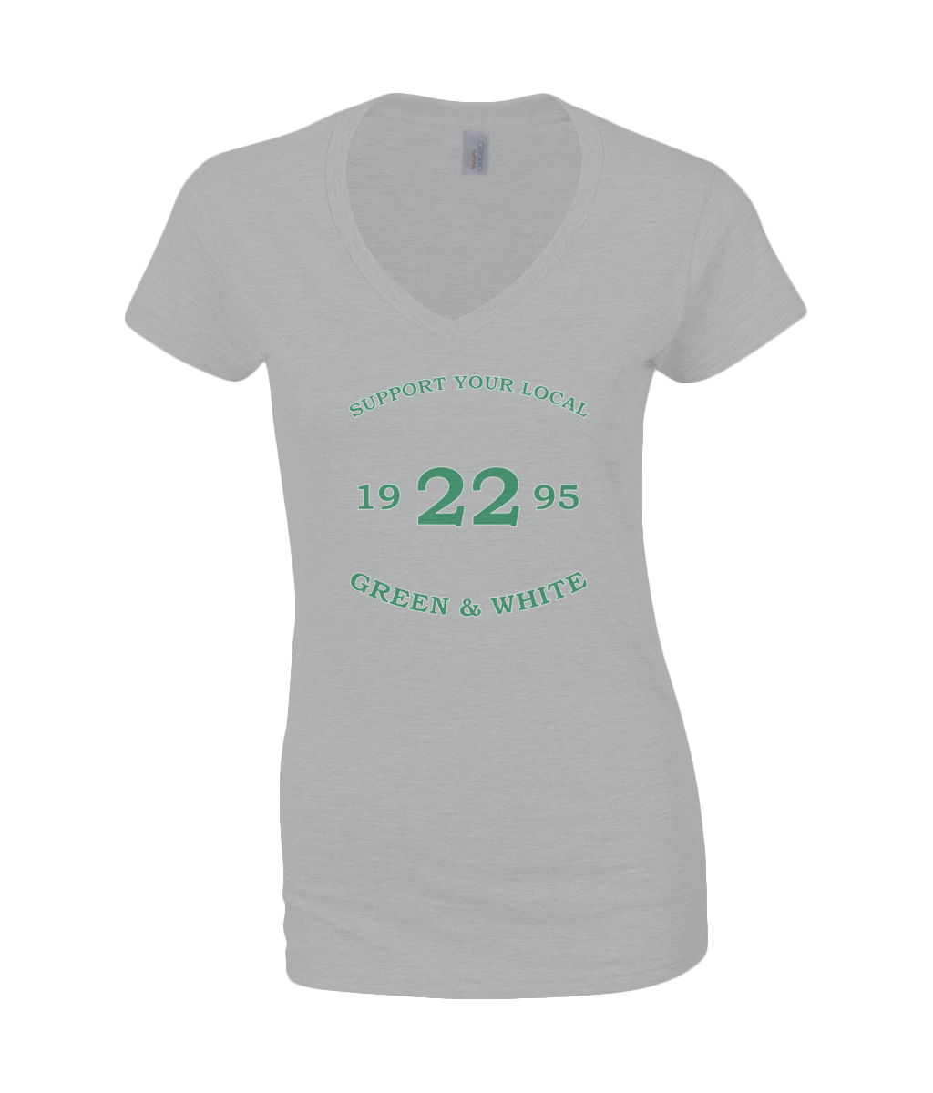 Ladies SoftStyle V-Neck T-Shirt - Gildan Support-Tekst-1995