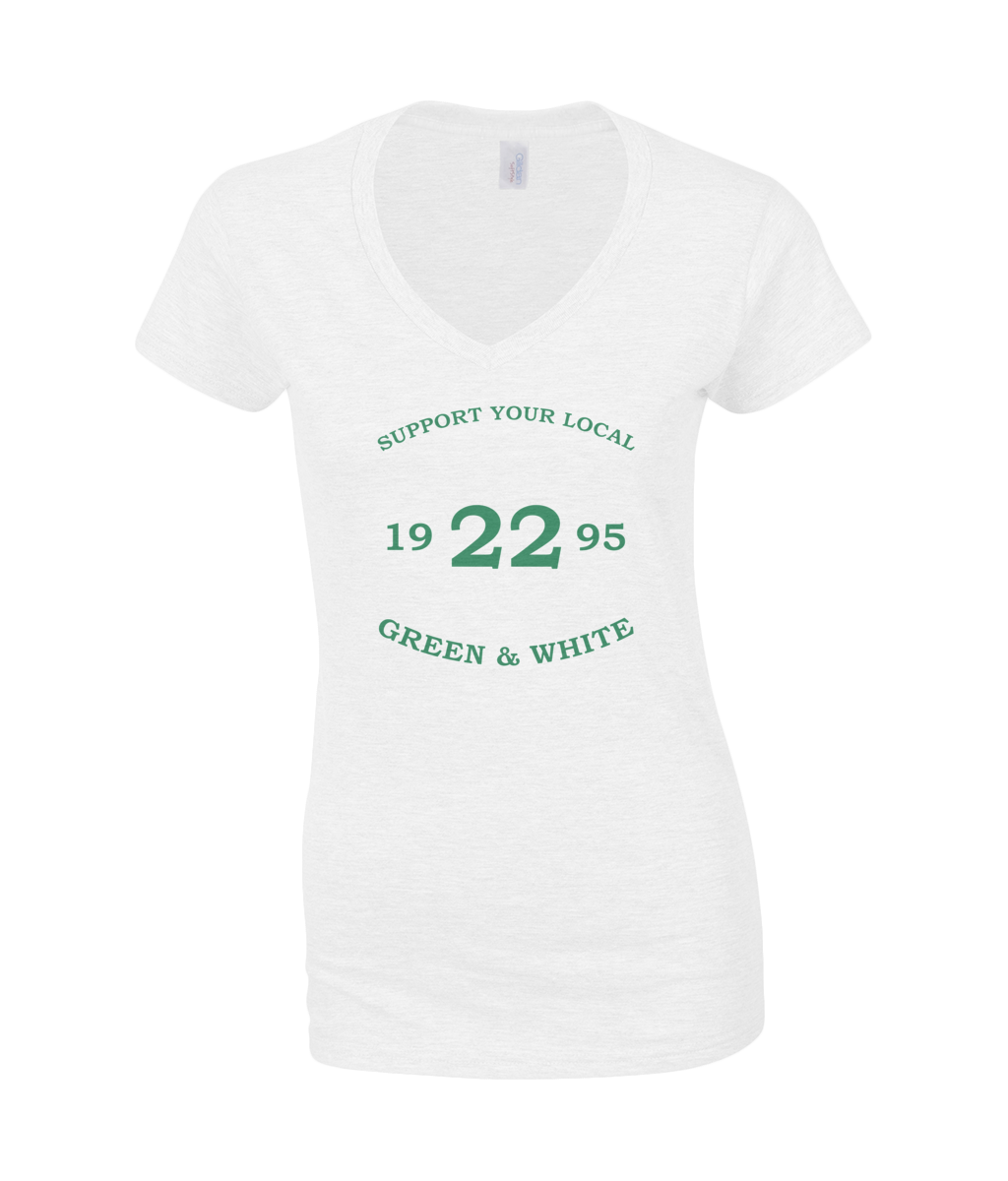 Ladies SoftStyle V-Neck T-Shirt - Gildan Support-Tekst-1995