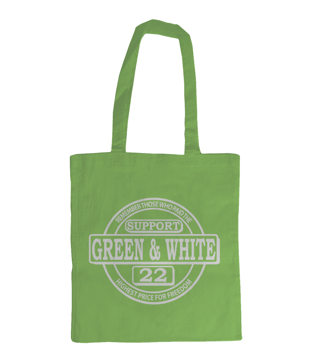 Bag for Life - Long Handles supportgreenwhite30x25