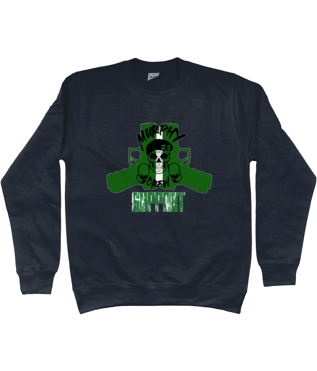 Heren Sweatshirt Murphy Pistols Met Mouwopdruk SUPPORT G&W