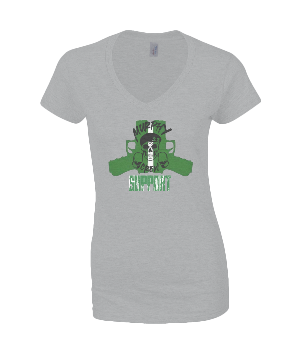 Dames V-Neck T-Shirt Murphy Pistols