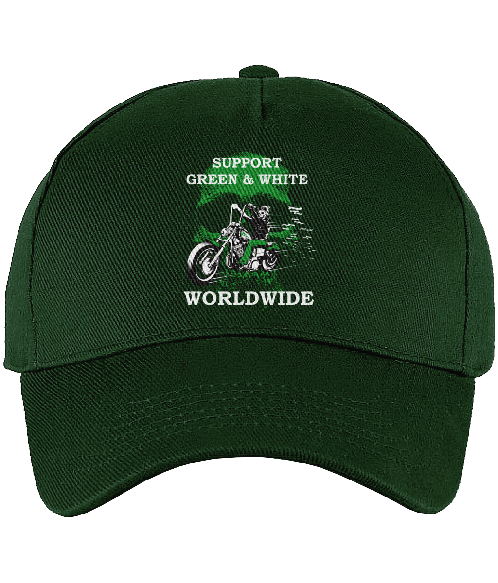Ultimate 5 Panel Cap Support-Green-en-White-Worldwide