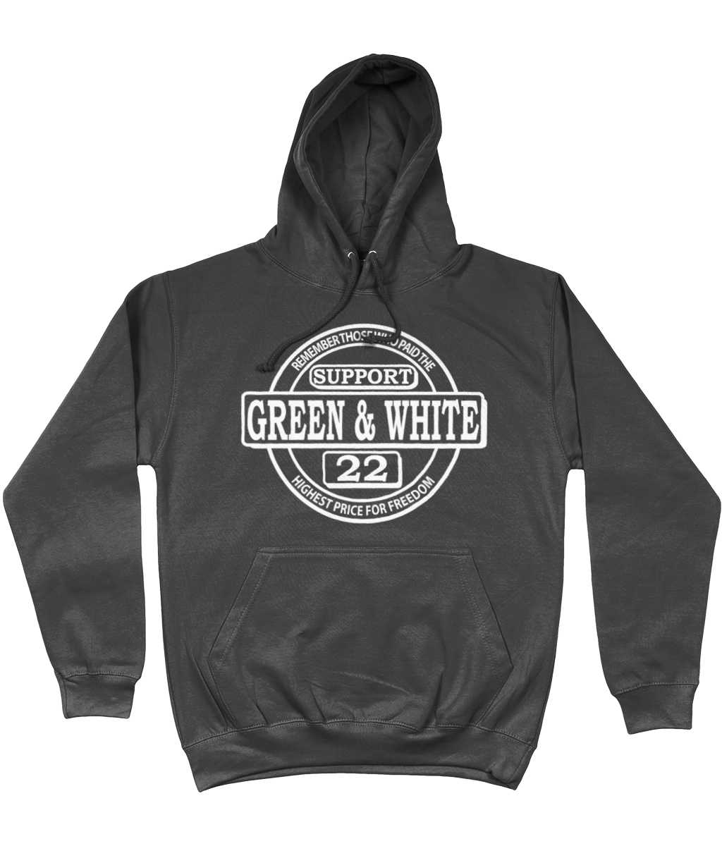 Hoodie Classic Support Green&White