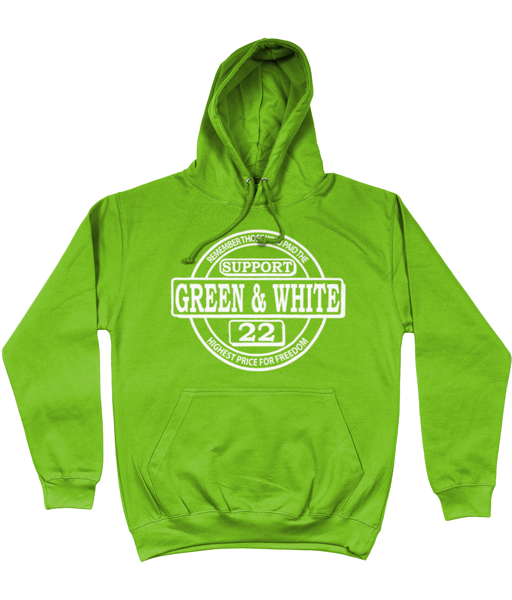 Hoodie Classic Support Green&White