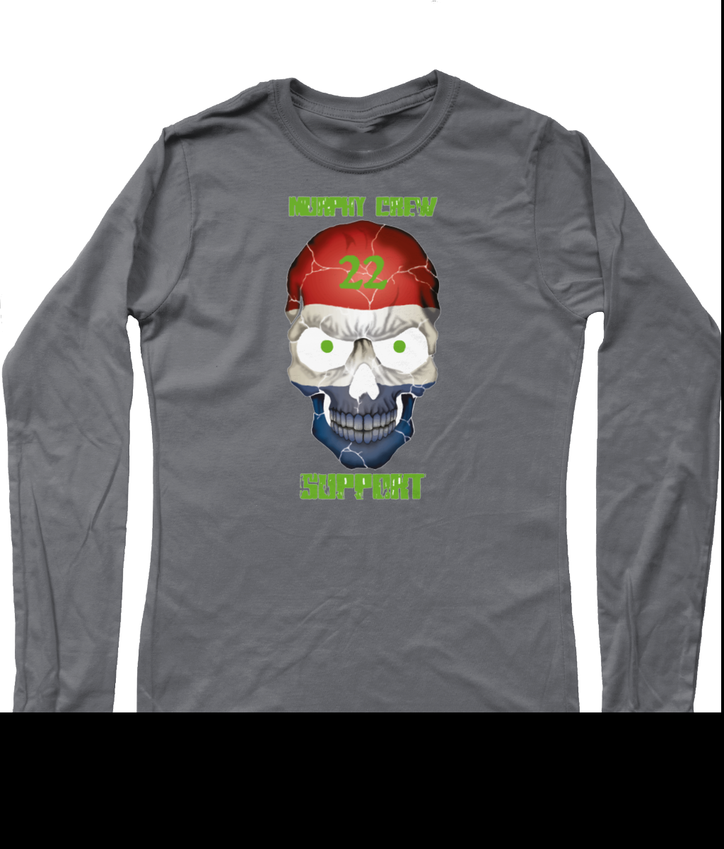 Heren Long Sleeve T-Shirt Support-Skull