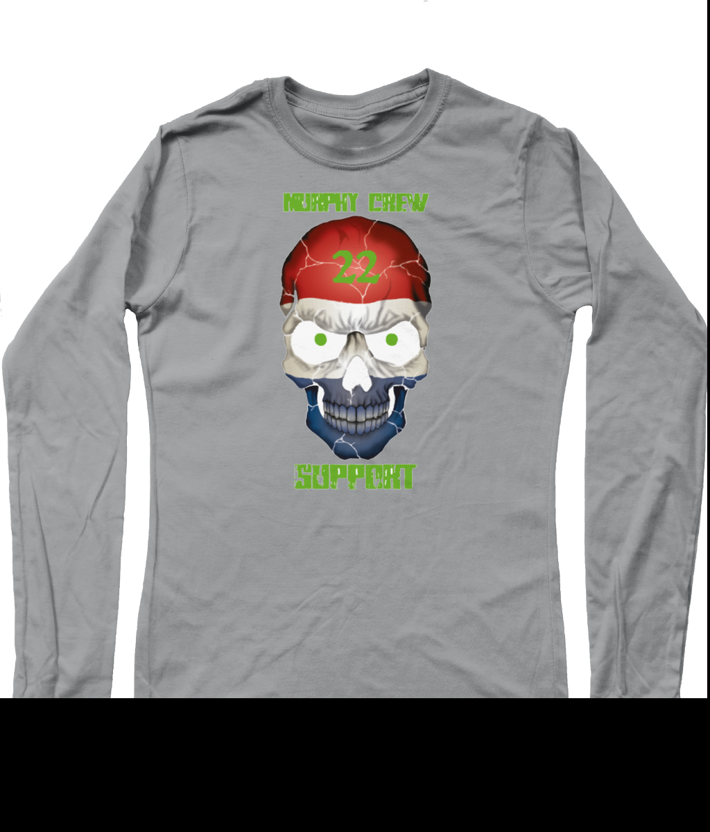 Heren Long Sleeve T-Shirt Support-Skull